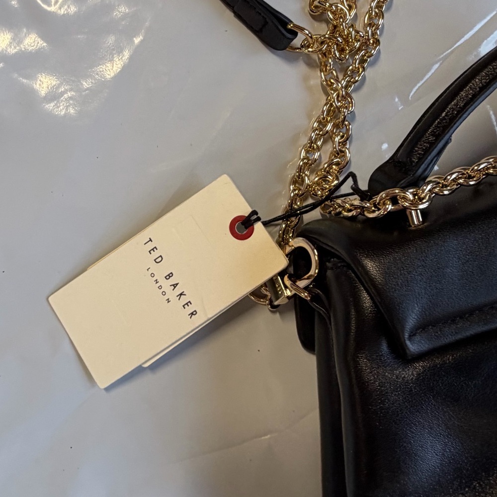Ted Baker London Mini Poppy Satchel Top Handle Bag With Crossbody Chain - Picture 5 of 5